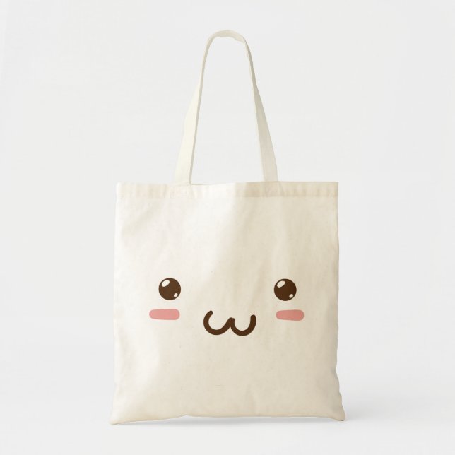 Söt ansiktsdesign Totebag Tygkasse (Framsidan)