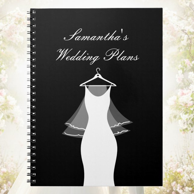 Söt anteckningsbok för bröllomsplanerare för brude (wedding plans notebook)
