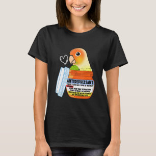 Söt antidepressiv papegoja I Grön kind Ananas T Shirt