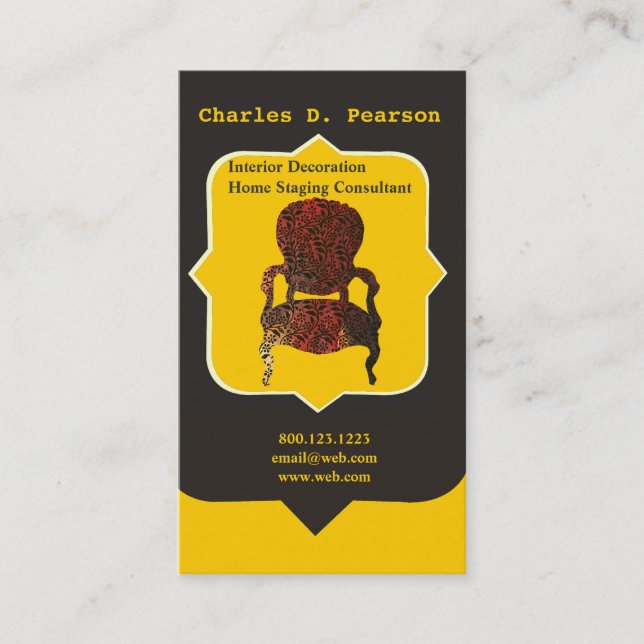 Söt Antique Victorias hem Visitkort (Framsida)