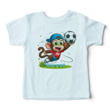 Söt apa fotbollsspelare