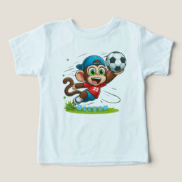 Söt apa fotbollsspelare t shirt