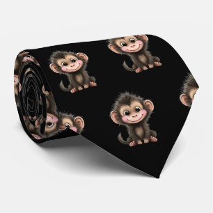 Söt apa Kawaii halsduk Slips