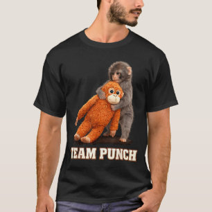 Söt apa slår bebis grafik team slår stor t shirt