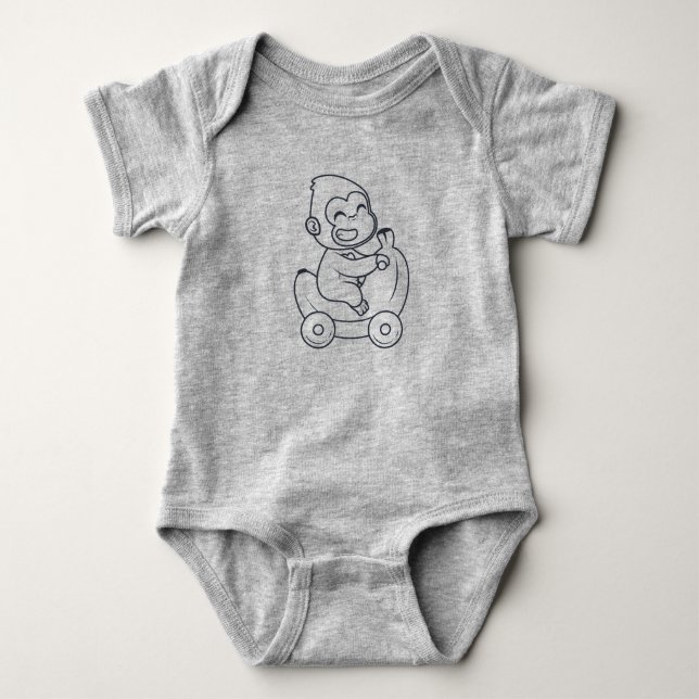 söt apa t shirt (Framsida)
