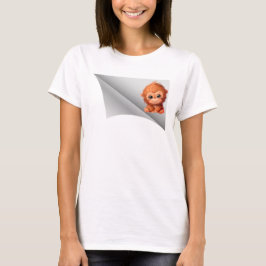 Söt apa under plåstret t shirt