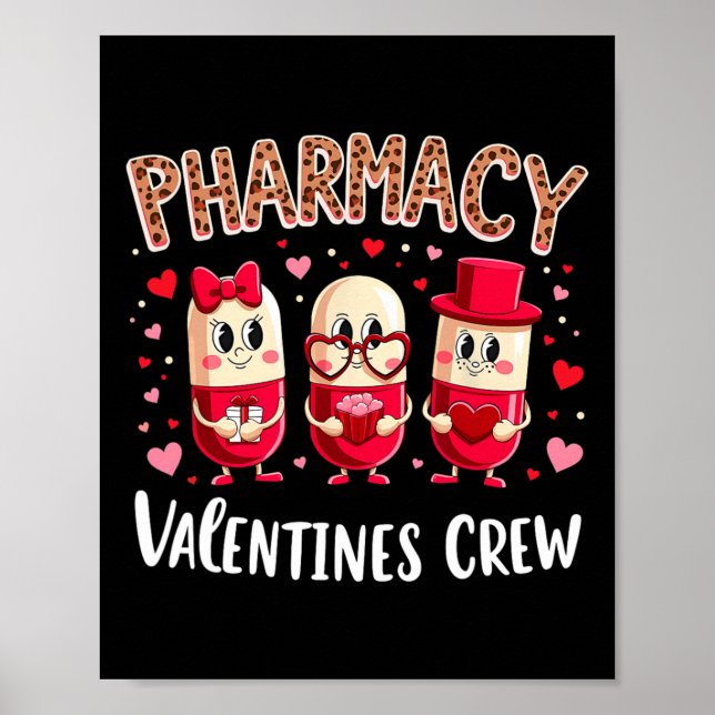 Söt apotek Valentine Crew Piller För Apotek Te Poster (Framsidan)