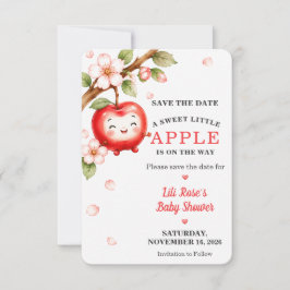 Söt äppelblom Baby Shower Save The Date Inbjudningar