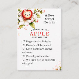 Söt äppelblom Baby Shower Save The Date Tilläggskort