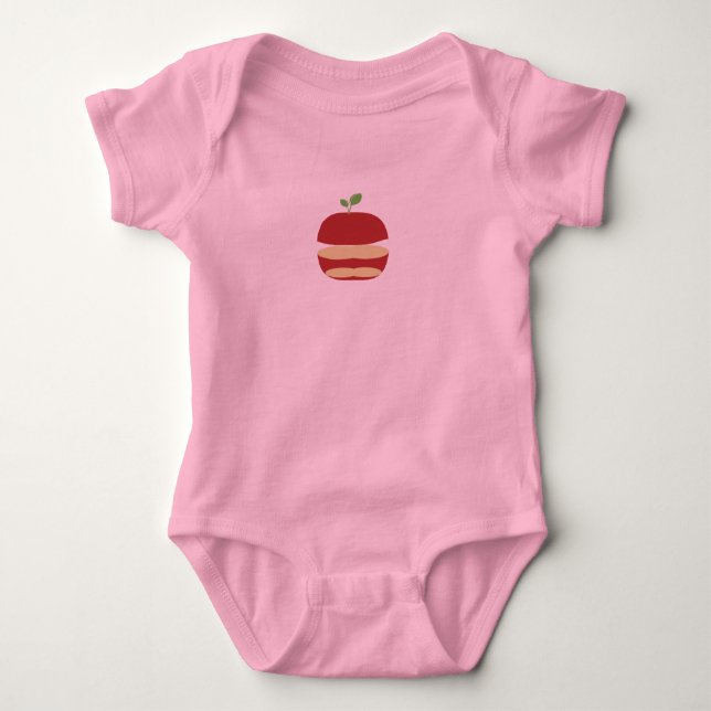 Söt äpple,flicka t shirt (Framsida)
