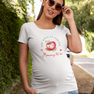Söt Äpple I Vårt Öga Blivande Mamma Barnkalas T Shirt