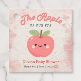 Söt Äpplet i vårt öga Baby Shower Gåvor Etiketter