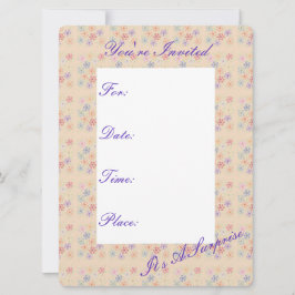 Söt Apricot Flowered Papper Investigation Inbjudningar