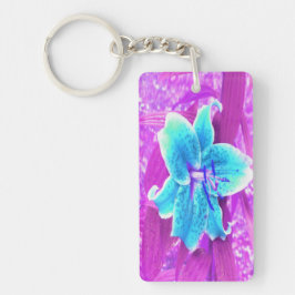 Söt Aqua Blue Stargazer Lily på Lila