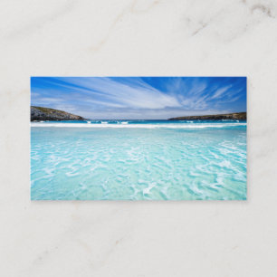 Söt Aqua Paradise Beach-minimalistiskt foto Visitkort