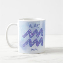 Söt Aquarius Astrology Personlig Lila