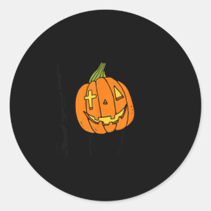 Söt är han ljuset i den mörka kristna halloween runt klistermärke