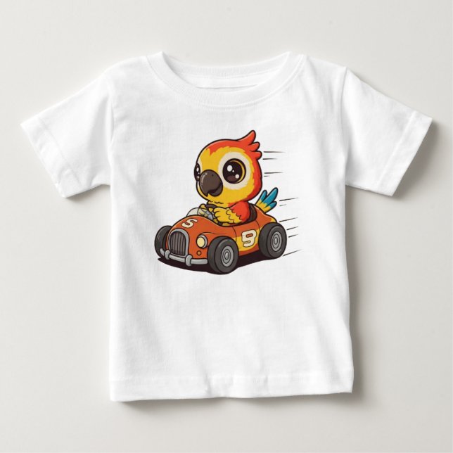 Söt Ara Racingförare T Shirt (Framsida)