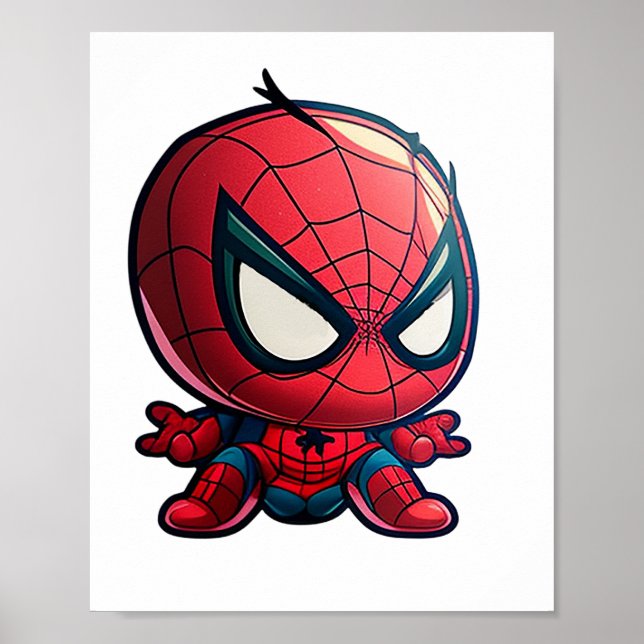 söt arachnid superhjälte tecknad-stil chara poster (Framsidan)