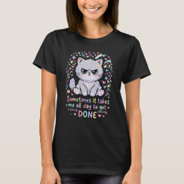 Söt arg katt-citat - Pastell lat introvert present T Shirt