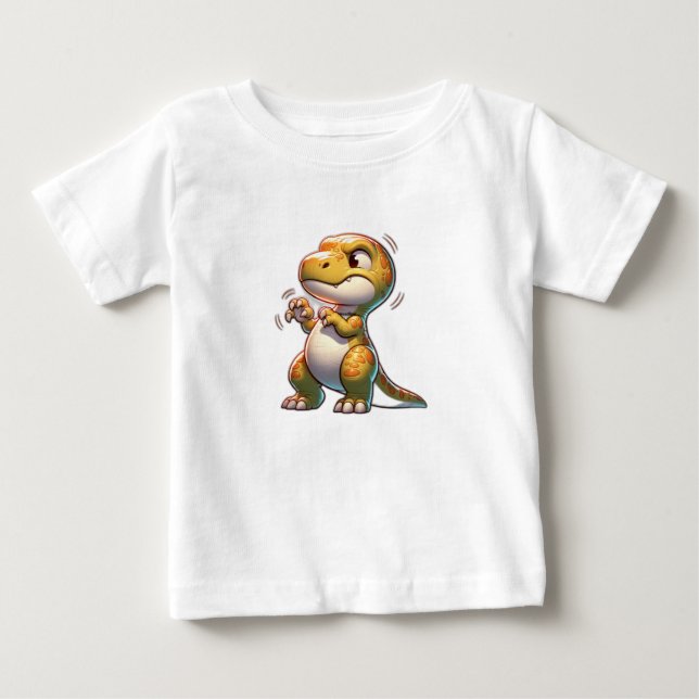 söt arg liten dinosaurie t shirt (Framsida)