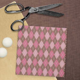 Söt Argyle Sticka Stil Rosa/Brun diamanter Tyg