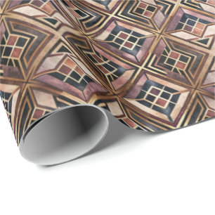 Söt Art Deco-kakel Mönster Inpackningspapper Presentpapper