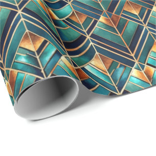 Söt Art Deco-kakel mönster Presentpapper