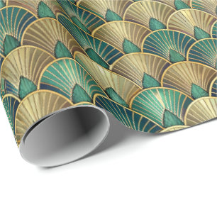 Söt Art Deco-kakel Mönster Presentpapper