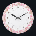 Söt Art Deco Pastels Rosa och Brown Mönster Stor Klocka<br><div class="desc">Elegant Retro! Fern löv och snäcka mönster i Art Deco stil på 1920- och 1930-talen. Ro och Brown. Finns i många olika färg i vår butik. Ursprunglig Village Design/Antique Bilder mönster.</div>