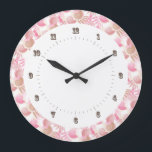 Söt Art Deco Pastels Rosa och Brown Mönster Stor Klocka<br><div class="desc">Elegant Retro! Fern löv och snäcka mönster i Art Deco stil på 1920- och 1930-talen. Ro och Brown. Finns i många olika färg i vår butik. Ursprunglig Village Design/Antique Bilder mönster.</div>