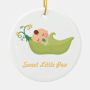 Söt Ärt i en Bälg Baby Pojke Nurseryrum Dekoration