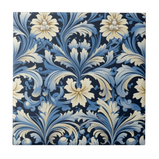 Söt Art nouveau Blommigt Kakelplatta
