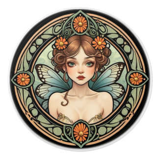 Söt Art nouveau Fairy Knopp