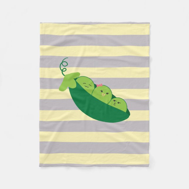 Söt ärta fleecefilt (Framsidan)