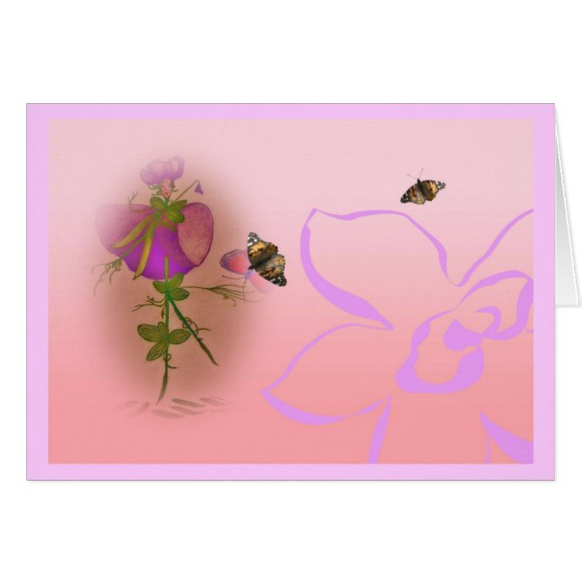 Söt ärta för Lathyruselve Hälsningskort (Framsidan Horizontal)