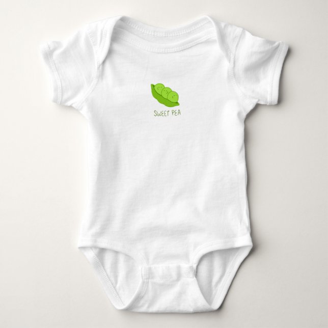 Söt ärtababyBodysuit Tröja (Framsida)