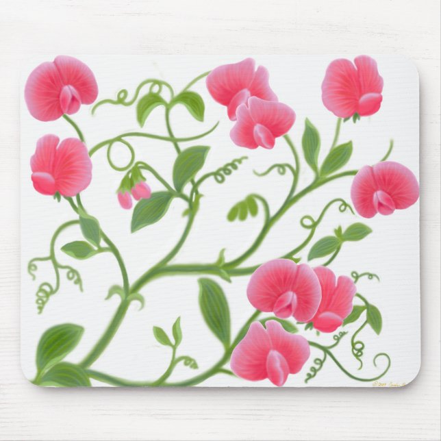 Söt ärtablommaVine Mousepad Musmatta (Framsidan)