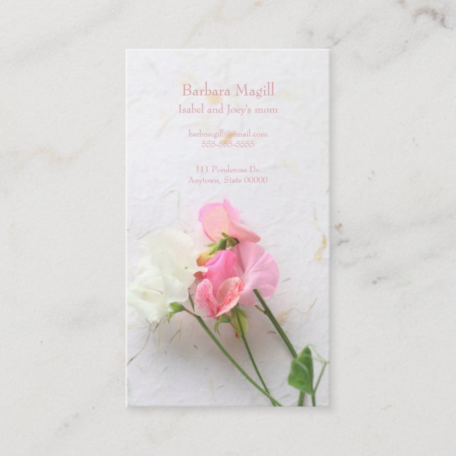 Söt ärtamamma för rosor och för vit (Framsida)