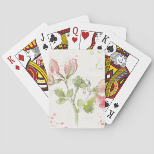 Söt ärtavattenfärg casinokort