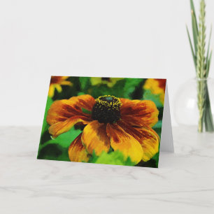 Söt Artsy Wildblommors Art Note Card Kort