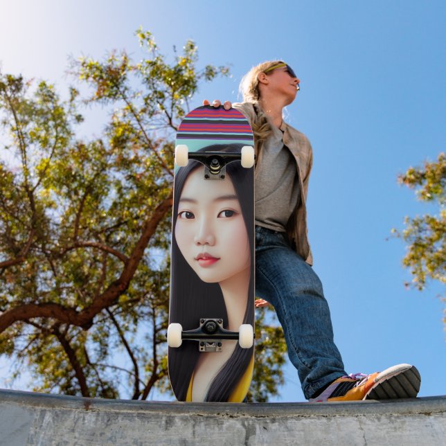 SÖT ASIAN GIRL ART SKATEBOARDS (Utomhus 1)