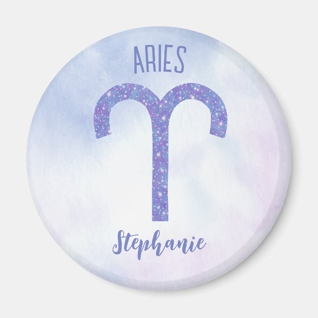 Söt Astrology Personlig Lila för  Magnet (Framsidan)