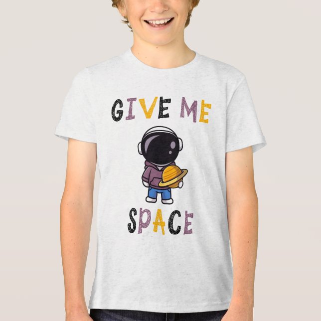 Söt Astronaut Barn T-Shirt – Ge Mig Rymden (Framsida)