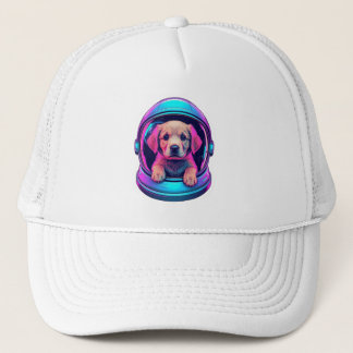 Söt astronaut golden retriever-valp keps