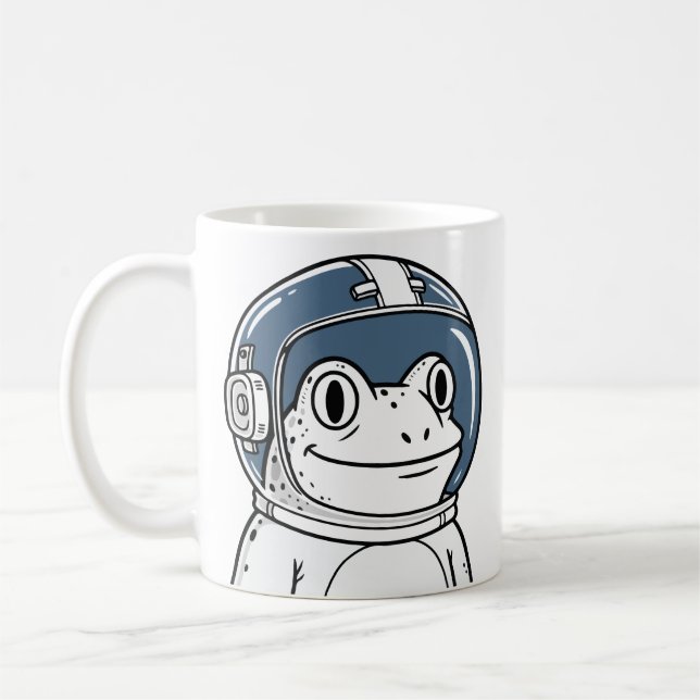 Söt Astronaut Grodorymdäventyr  Kaffemugg (Vänster)