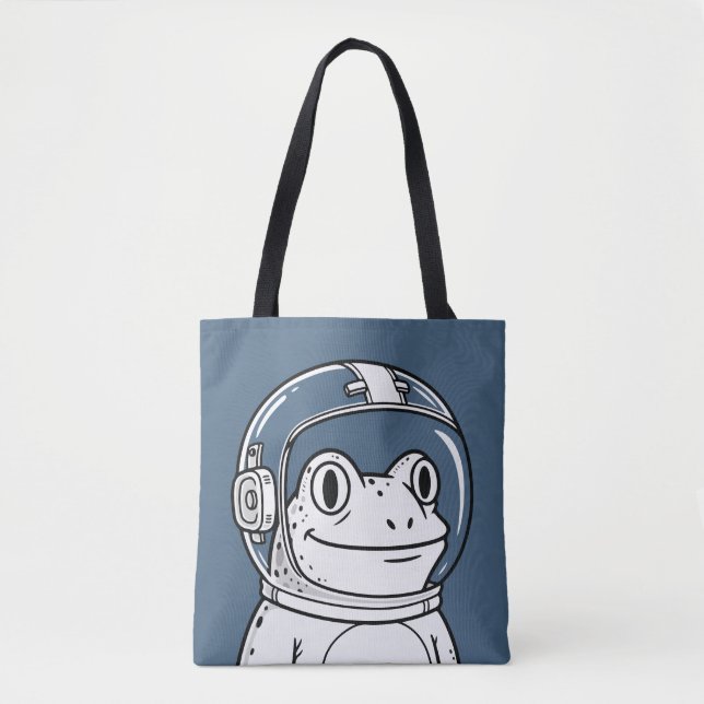 Söt Astronaut Grodorymdäventyr  Tygkasse (Framsida)