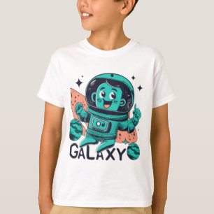 Söt astronaut i rymdgalaxen barn pojke t-shirt