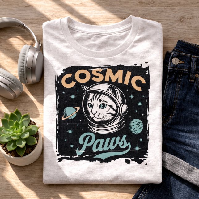 Söt astronaut kattunge katt t shirt (Cute and fun Cat shirt with space Kitty! Fun way to show off your love for cats and kittens. )