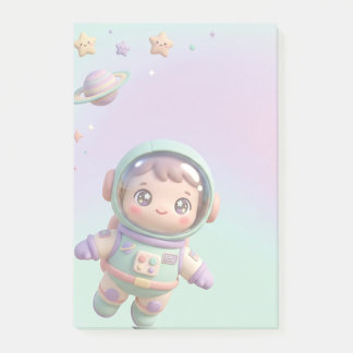 Söt astronaut Kawaii rymden Post-it Block